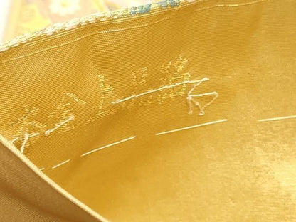 平和屋本店▼六通柄袋帯　唐織　富貴鏡裏端鳳文　本金上品箔　正絹　逸品　DABK5995sf