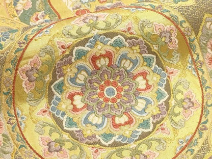 平和屋本店▼六通柄袋帯　唐織　富貴鏡裏端鳳文　本金上品箔　正絹　逸品　DABK5995sf