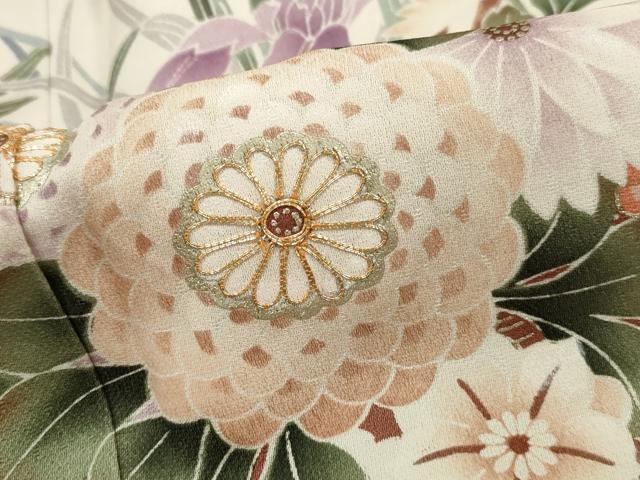 平和屋着物■豪華色留袖　駒刺繍　立波花車文　暈し染め　金彩　正絹　逸品　DABK6002qa