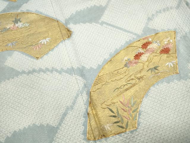 平和屋着物■豪華色留袖　駒刺繍　絞り　地紙花文　松竹梅　金彩　正絹　逸品　DABK6003qa