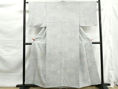 平和屋着物■上質な小紋　草花文　正絹　逸品　DABK6007qa