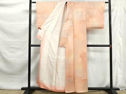 平和屋着物■上質な小紋　石畳文　暈し染め　正絹　逸品　DABK6018qa