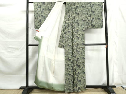 平和屋着物■上質な小紋　樹林文　正絹　逸品　DABK6021qa
