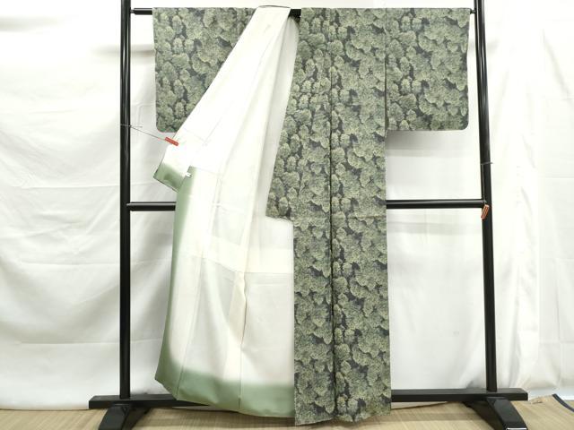 平和屋着物■上質な小紋　樹林文　正絹　逸品　DABK6021qa