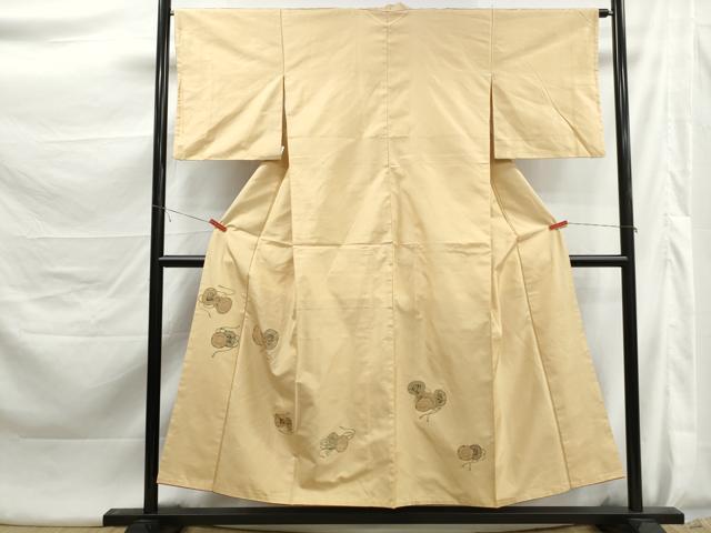 平和屋着物■京の名門・菱屋六右ェ門　紬　色留訪問着　鼓文　正絹　逸品　DABK6023qa