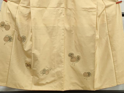 平和屋着物■京の名門・菱屋六右ェ門　紬　色留訪問着　鼓文　正絹　逸品　DABK6023qa