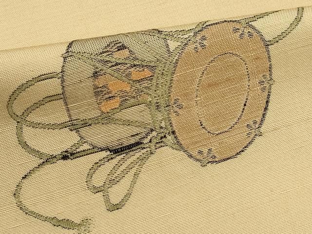 平和屋着物■京の名門・菱屋六右ェ門　紬　色留訪問着　鼓文　正絹　逸品　DABK6023qa