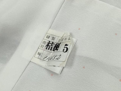 平和屋着物■小紋　よろけ縞花文　洗える着物　DABK6025qa