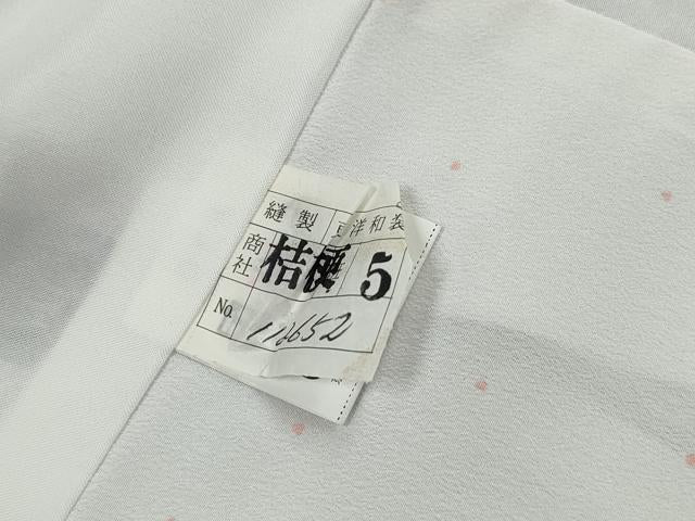 平和屋着物■小紋　よろけ縞花文　洗える着物　DABK6025qa