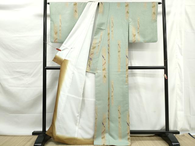 平和屋着物■小紋　番傘　簪　洗える着物　DABK6026qa