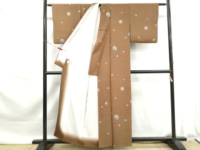 平和屋着物■小紋　吉祥小槌文　金彩　洗える着物　DABK6055qa