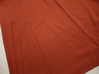 平和屋着物■上質な色無地　赤丹色　正絹　逸品　DABK6086qa