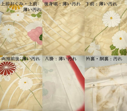 平和屋着物■豪華振袖　駒刺繍　重ね雲菊尽くし文　金彩　正絹　逸品　DABK6097qa