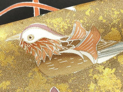 平和屋着物■豪華黒留袖　作家物　絵巻鴛鴦花文　松竹梅　金彩　正絹　逸品　DABK6101qa