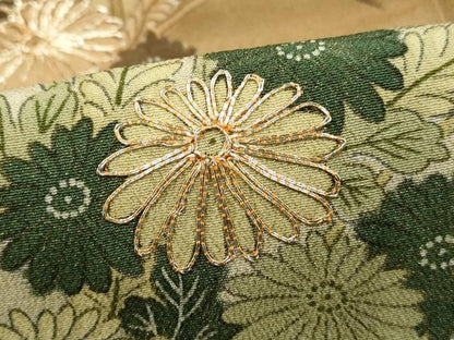 平和屋着物■豪華黒留袖　駒刺繍　風景花鳥文　金彩　正絹　逸品　DABK6102qa