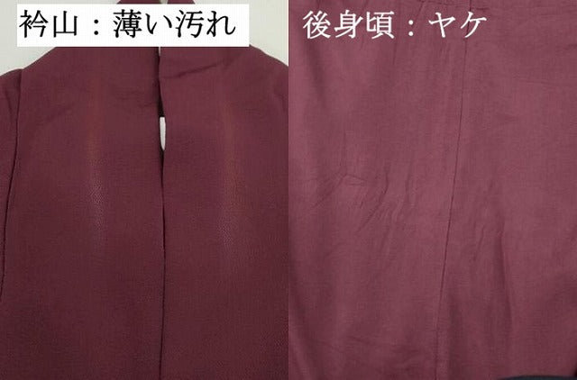 平和屋着物■上質な色無地　葡萄茶色　正絹　逸品　DABK6103qa