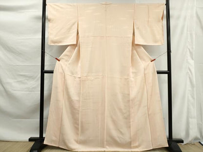 平和屋着物■上質な色無地　風景地紋　薄香色　正絹　逸品　DABK6111qa