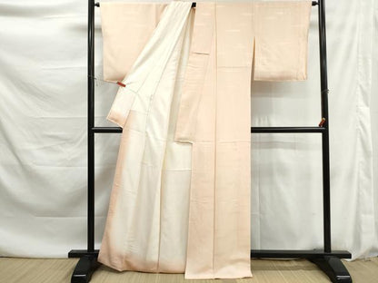 平和屋着物■上質な色無地　風景地紋　薄香色　正絹　逸品　DABK6111qa