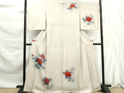 平和屋着物■訪問着　牡丹文　暈し染め　金彩　正絹　逸品　未使用　DABK6120qa