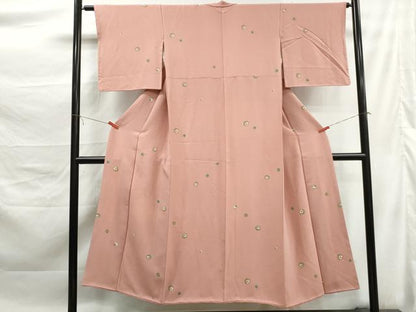 平和屋着物■上質な小紋　花丸文　金彩　正絹　逸品　DABK6130qa