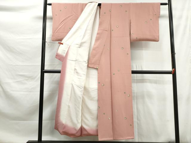 平和屋着物■上質な小紋　花丸文　金彩　正絹　逸品　DABK6130qa