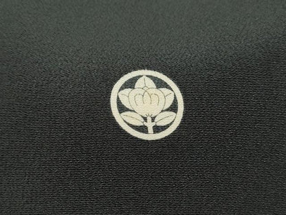 平和屋着物■豪華黒留袖　花唐草文　暈し染め　正絹　逸品　DABK6134qa