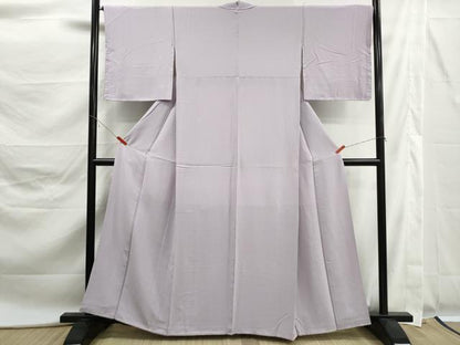 平和屋着物■上質な色無地　牡丹鼠色　正絹　逸品　DABK6135qa