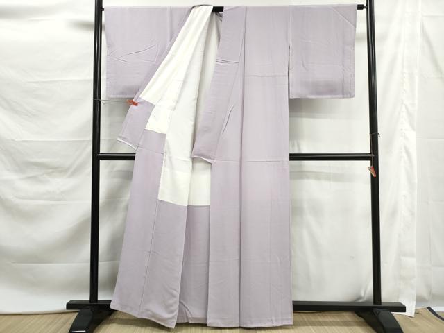 平和屋着物■上質な色無地　牡丹鼠色　正絹　逸品　DABK6135qa