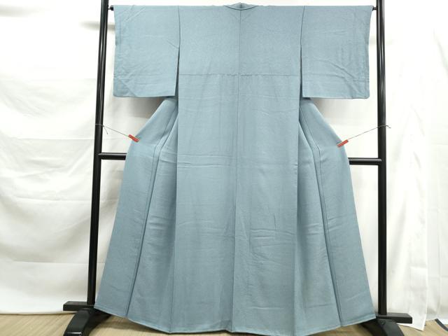 平和屋着物■上質な色無地　湊鼠色　正絹　逸品　DABK6137qa