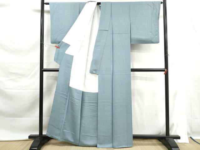 平和屋着物■上質な色無地　湊鼠色　正絹　逸品　DABK6137qa