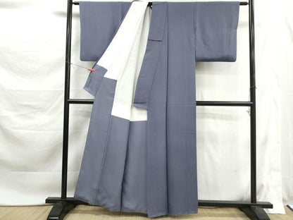 平和屋着物■上質な色無地　薄鼠色　正絹　逸品　DABK6138qa