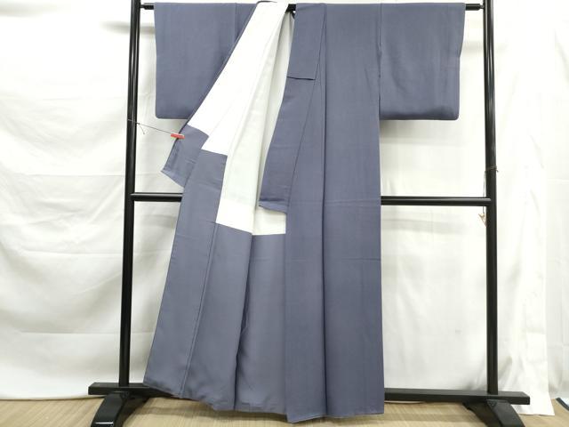 平和屋着物■上質な色無地　薄鼠色　正絹　逸品　DABK6138qa