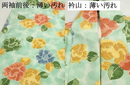 平和屋着物■上質な小紋　舞花文　暈し染め　正絹　逸品　DABK6147qa