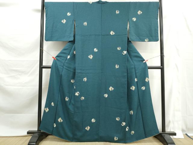 平和屋着物■上質な小紋　花丸文　金彩　正絹　逸品　DABK6151qa