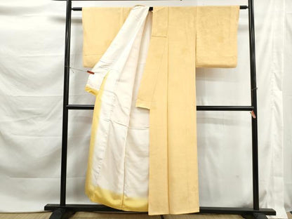 平和屋着物■上質な色無地　流水楓地紋　花葉色　正絹　逸品　DABK6155qa