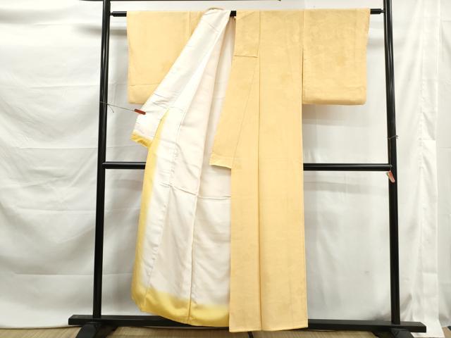 平和屋着物■上質な色無地　流水楓地紋　花葉色　正絹　逸品　DABK6155qa
