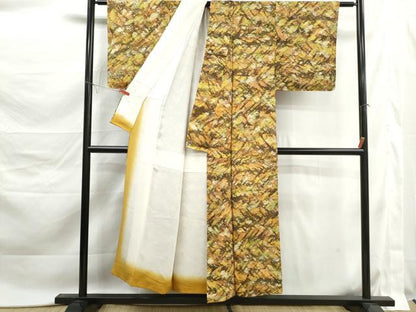 平和屋着物■上質な小紋　霞文　正絹　逸品　DABK6158qa