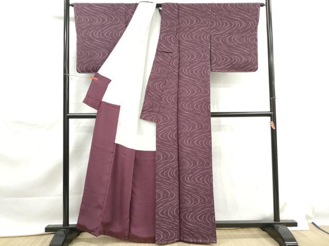 平和屋着物■上質な小紋　流水文　正絹　逸品　未使用　DABK6165qa