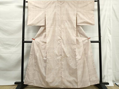 平和屋着物■本場大島紬　白大島　9マルキ　格子文　正絹　逸品　DABK6171qa