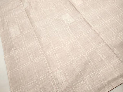 平和屋着物■本場大島紬　白大島　9マルキ　格子文　正絹　逸品　DABK6171qa