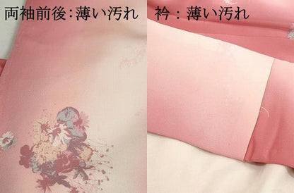 平和屋着物■上質な小紋　枝花文　暈し染め　正絹　逸品　DABK6172qa