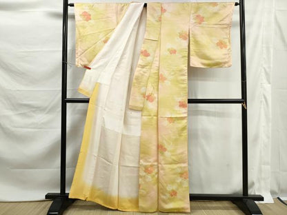 平和屋着物■上質な小紋　舞花文　暈し染め　正絹　逸品　DABK6211qa