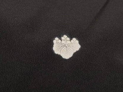 平和屋着物■黒留袖　総刺繍　花鳥松文　金銀糸　洗える着物　DABK6221qa