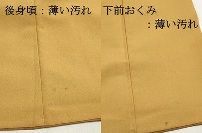 平和屋着物■色無地　玉蜀黍色　洗える着物　DABK6228qa