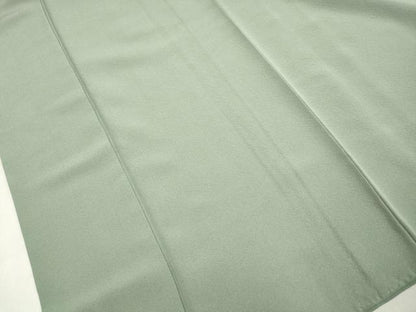 平和屋着物■上質な色無地　山葵色　正絹　逸品　DABK6244qa