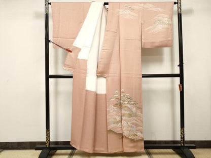 平和屋着物■訪問着　作家物　駒刺繍　立波松文　暈し染め　金彩　正絹　逸品　DABK6251qa