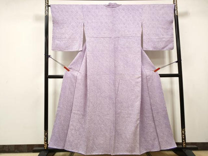 平和屋着物■大変加工の良い総絞り小紋　正絹　逸品　DABK6257qa