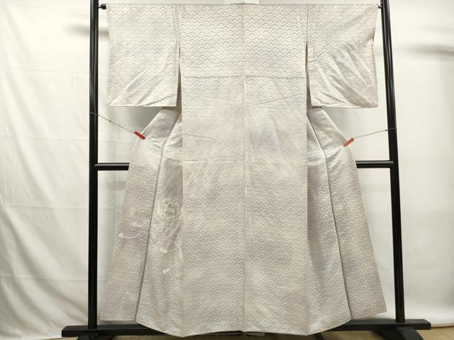 平和屋着物■訪問着　総刺繍　鏡裏花文　暈し染め　正絹　逸品　DABK6284qa