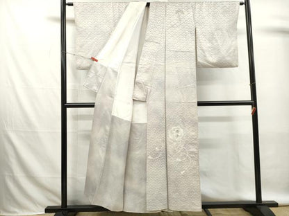 平和屋着物■訪問着　総刺繍　鏡裏花文　暈し染め　正絹　逸品　DABK6284qa