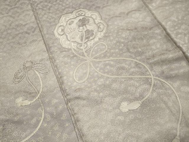 平和屋着物■訪問着　総刺繍　鏡裏花文　暈し染め　正絹　逸品　DABK6284qa